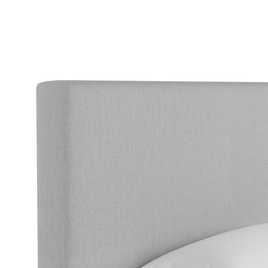 Grayton Delray Light Gray 54" Upholstered Platform Bed