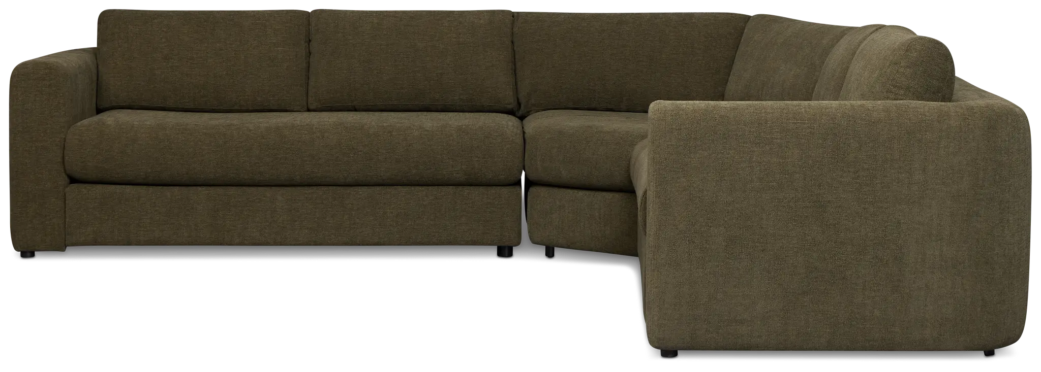 Alma Dark Green Fabric Small 2-arm Wedge Sectional Alma Dark Green Fabric Small 2-arm Wedge Sectional