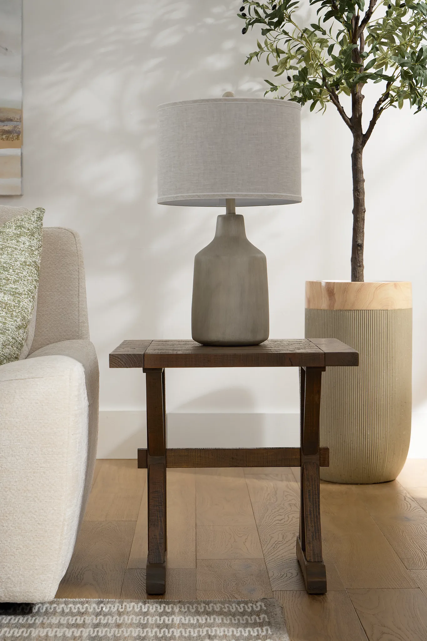 Joplin Light Tone Rectangular End Table