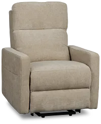 Talon Beige Fabric Power Lift Recliner