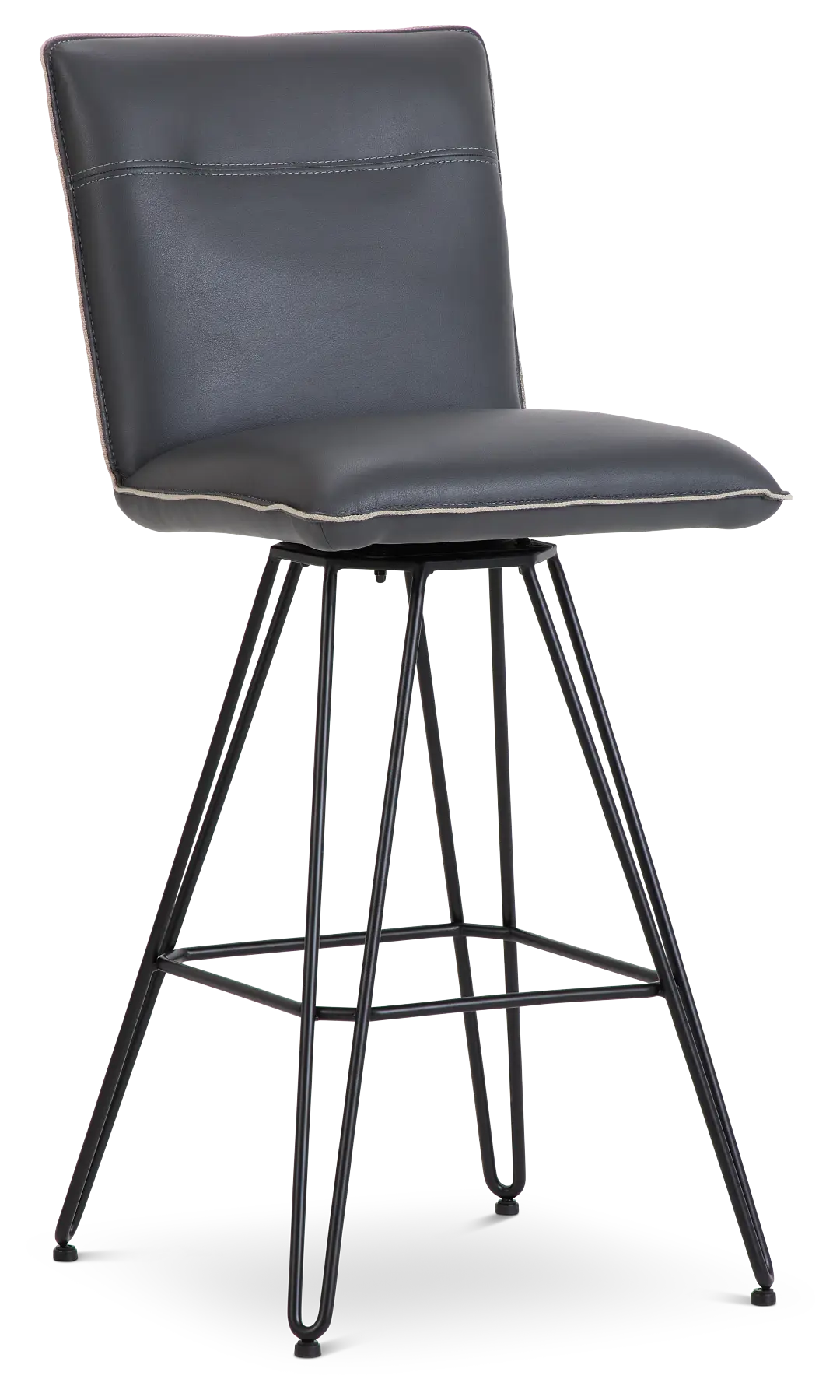 Demi Dark Gray Swivel 30" Upholstered Barstool Demi Dark Gray Swivel 30" Upholstered Barstool