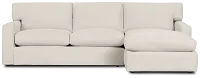 Hudson Beige Fabric Right Chaise Sectional