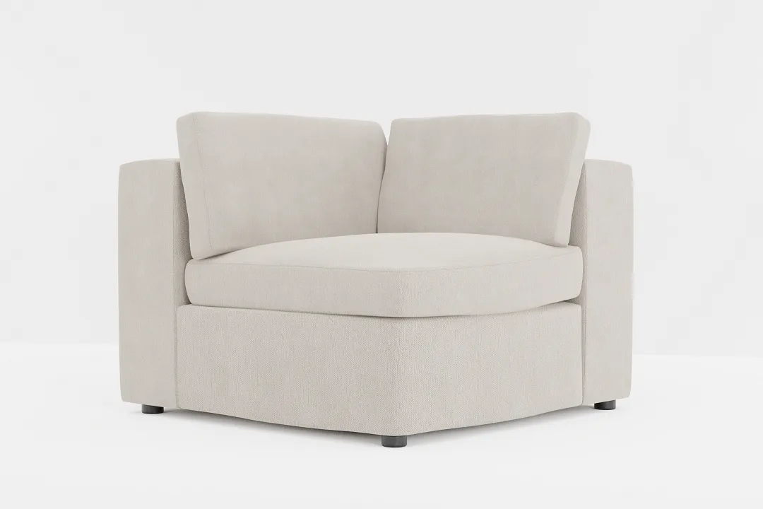 Destin Revenue Beige Fabric Corner Chair