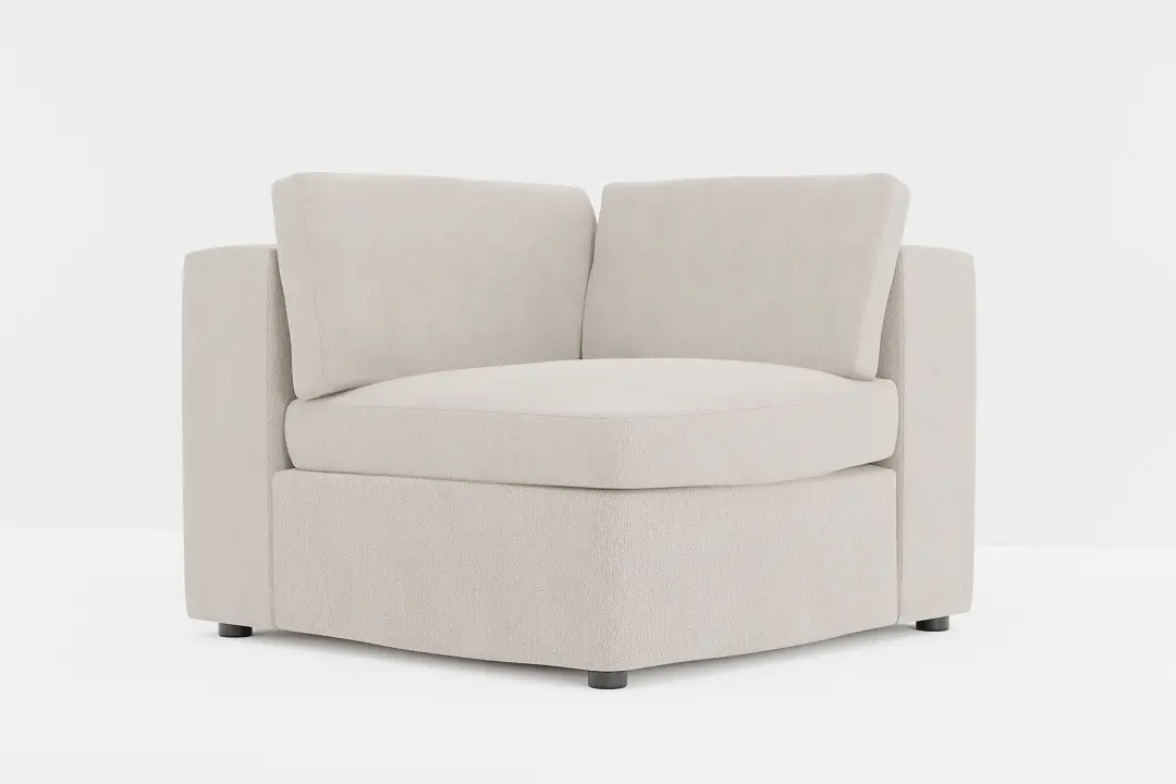 Destin Revenue Beige Fabric Corner Chair Destin Revenue Beige Fabric Corner Chair