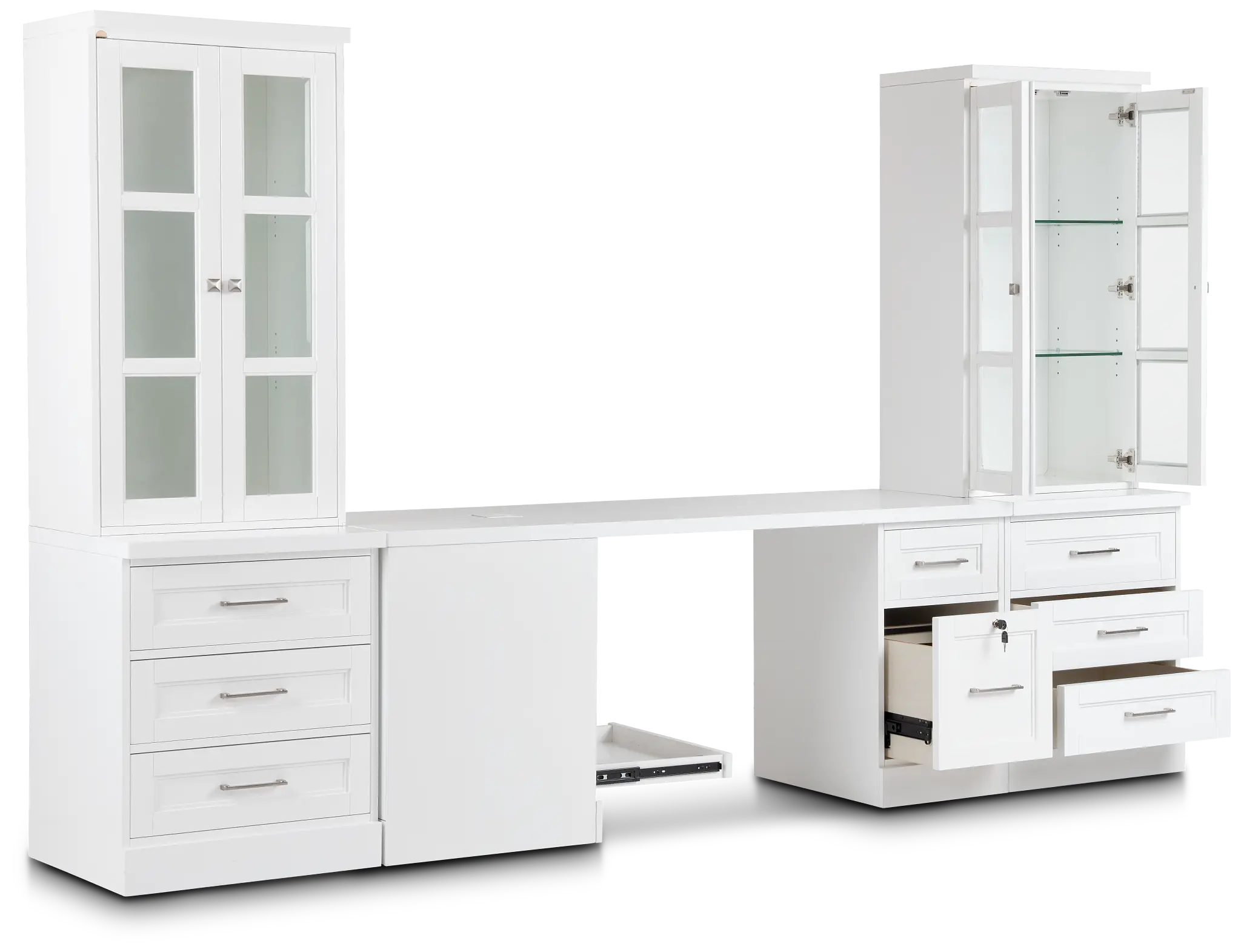 Newport White Small Peninsula Drawer Wall Desk Newport White Small Peninsula Drawer Wall Desk