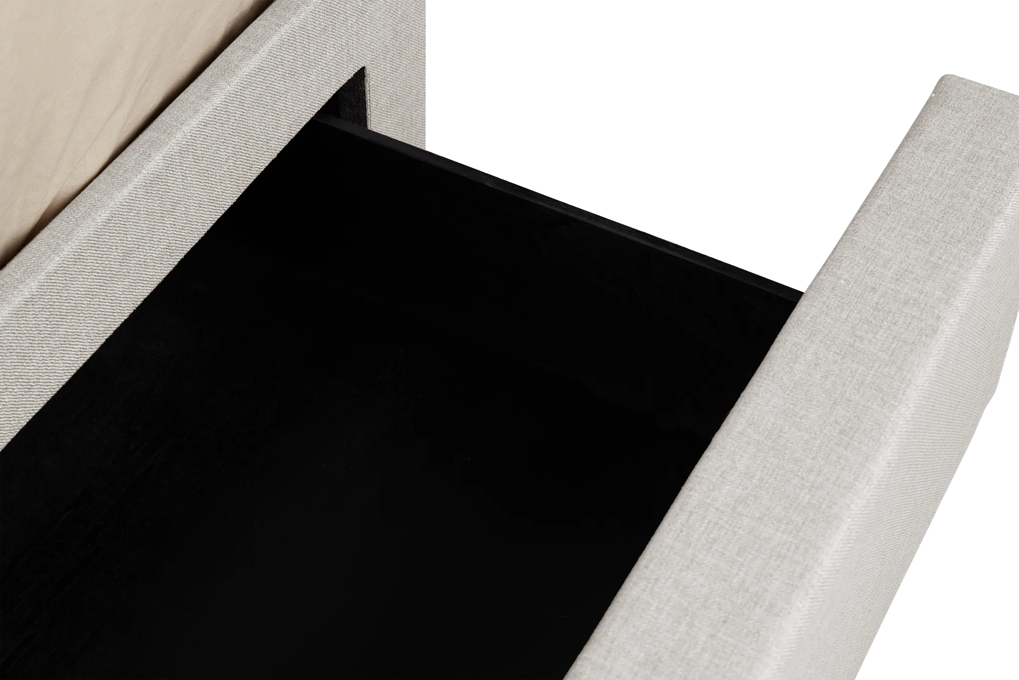 Monica Beige Uph Platform Storage Bed