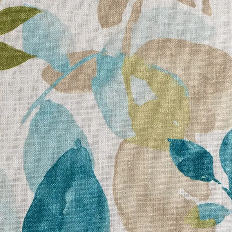 TEAL Wellstone Teal Fabric Cocktail Ottoman