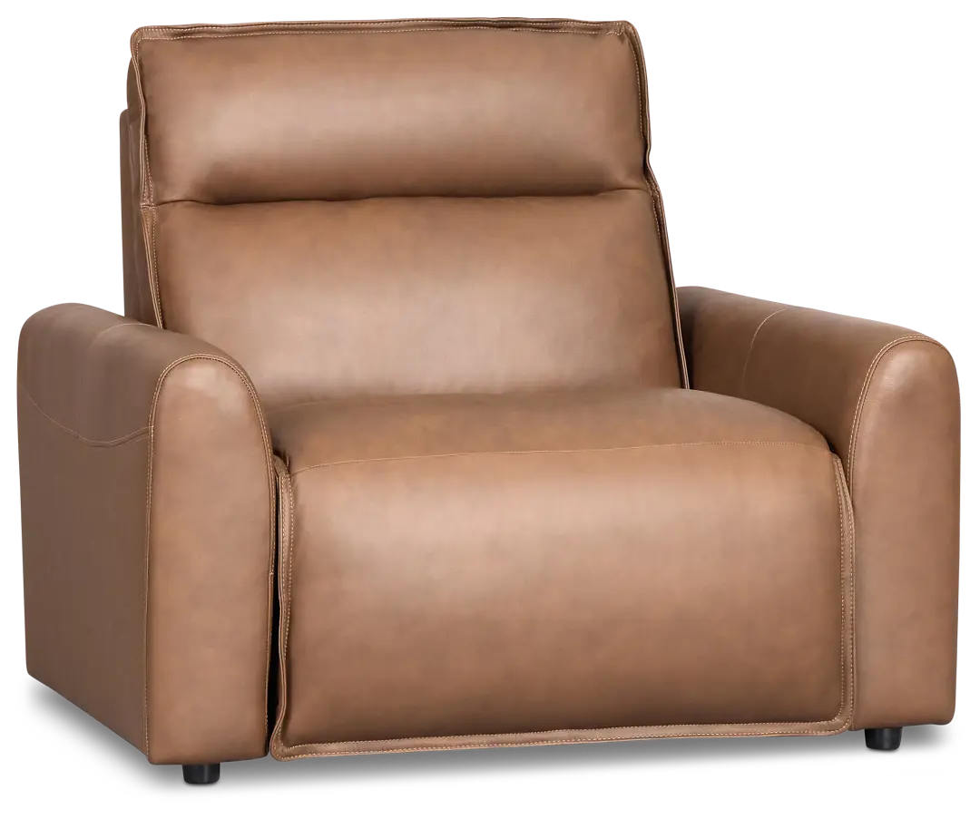 Edison Dark Brown Lthr/vinyl Power Recliner With Power Headrest Edison Dark Brown Lthr/vinyl Power Recliner With Power Headrest