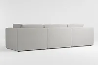 Destin Maguire Gray Fabric 4-piece Bumper Sectional