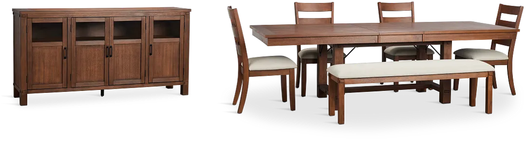 Park City Dark Tone Rect Dining Room