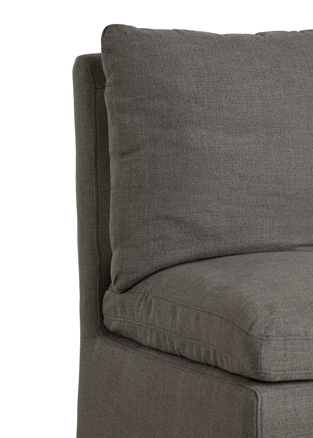 Auden Dark Gray Castored Upholstered Side Chair