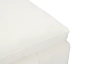 Cruz White Fabric Ottoman