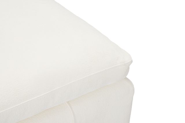 Cruz White Fabric Ottoman