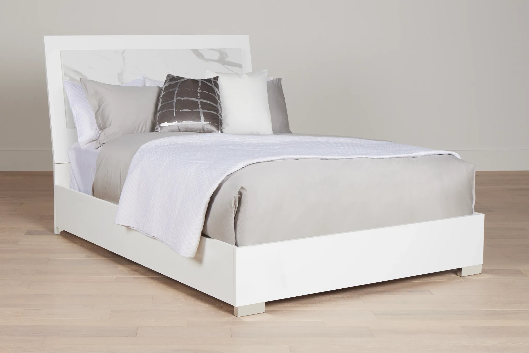 Modena White Platform Bed