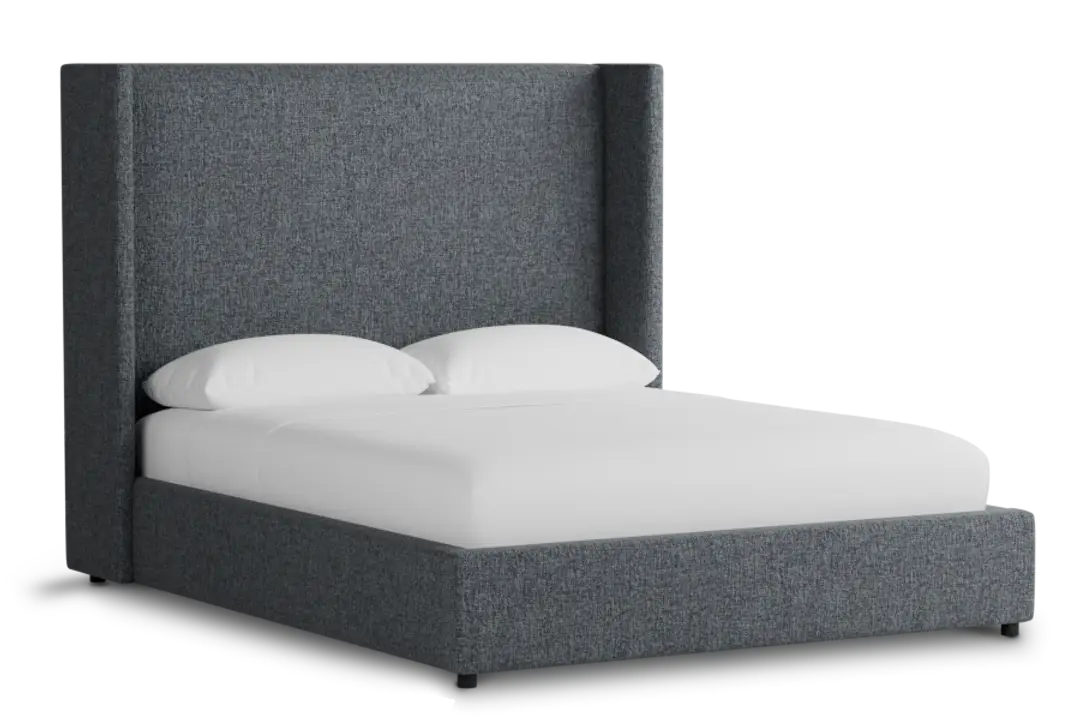 Captiva Elevation Gray 60" Upholstered Shelter Bed Captiva Elevation Gray 60" Upholstered Shelter Bed