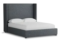 Captiva Elevation Gray 60" Upholstered Shelter Bed
