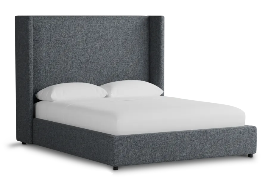 Captiva Elavation Gray 60" Upholstered Shelter Bed