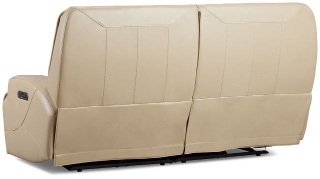 Casey Light Beige Lthr/vinyl Power Reclining Sofa