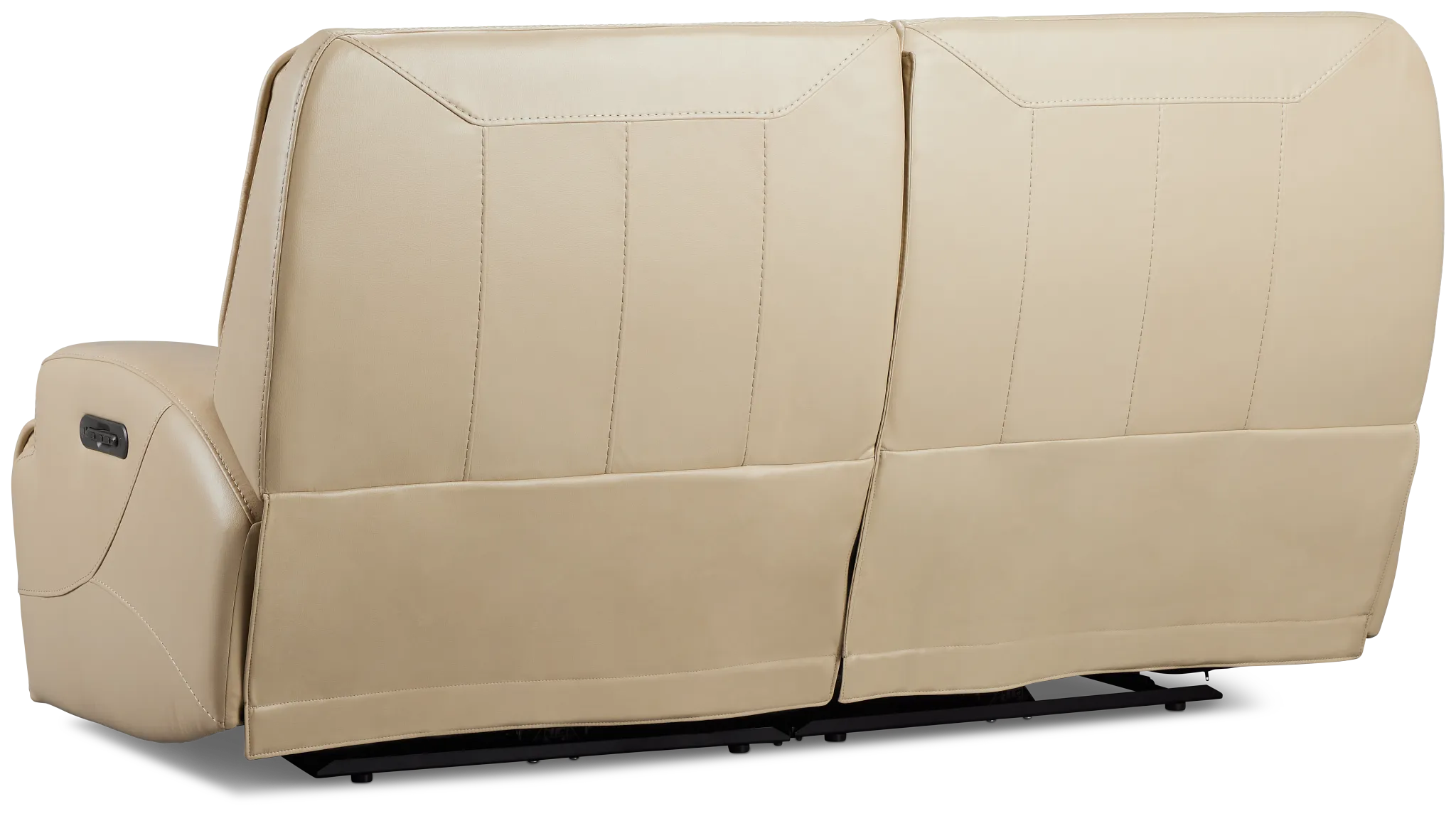 Casey Light Beige Lthr/vinyl Power Reclining Sofa