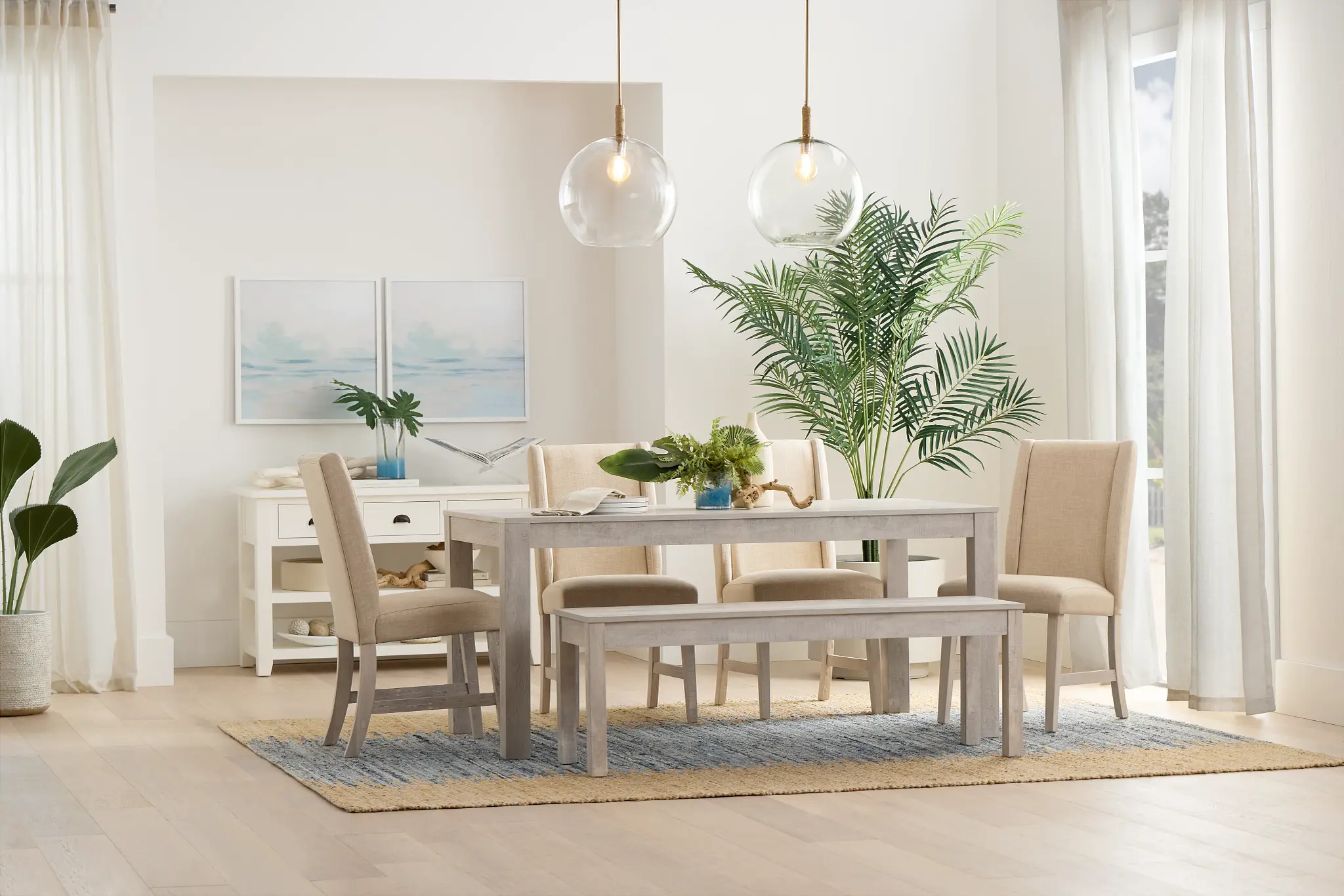 Delray White Rectangular Table Delray White Rectangular Table