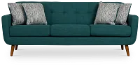 Raya Dark Teal Fabric Sofa