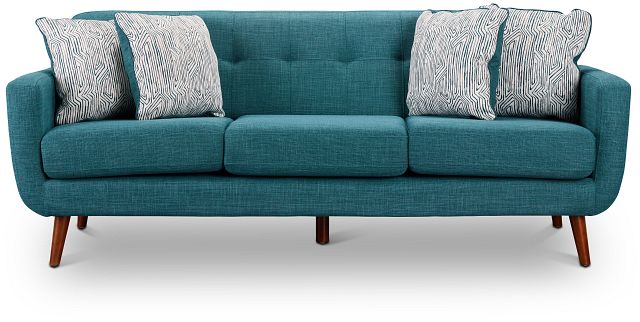 Raya Dark Teal Fabric Sofa