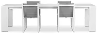 Linear White 110" Aluminum Table & 4 Sling Side Chairs