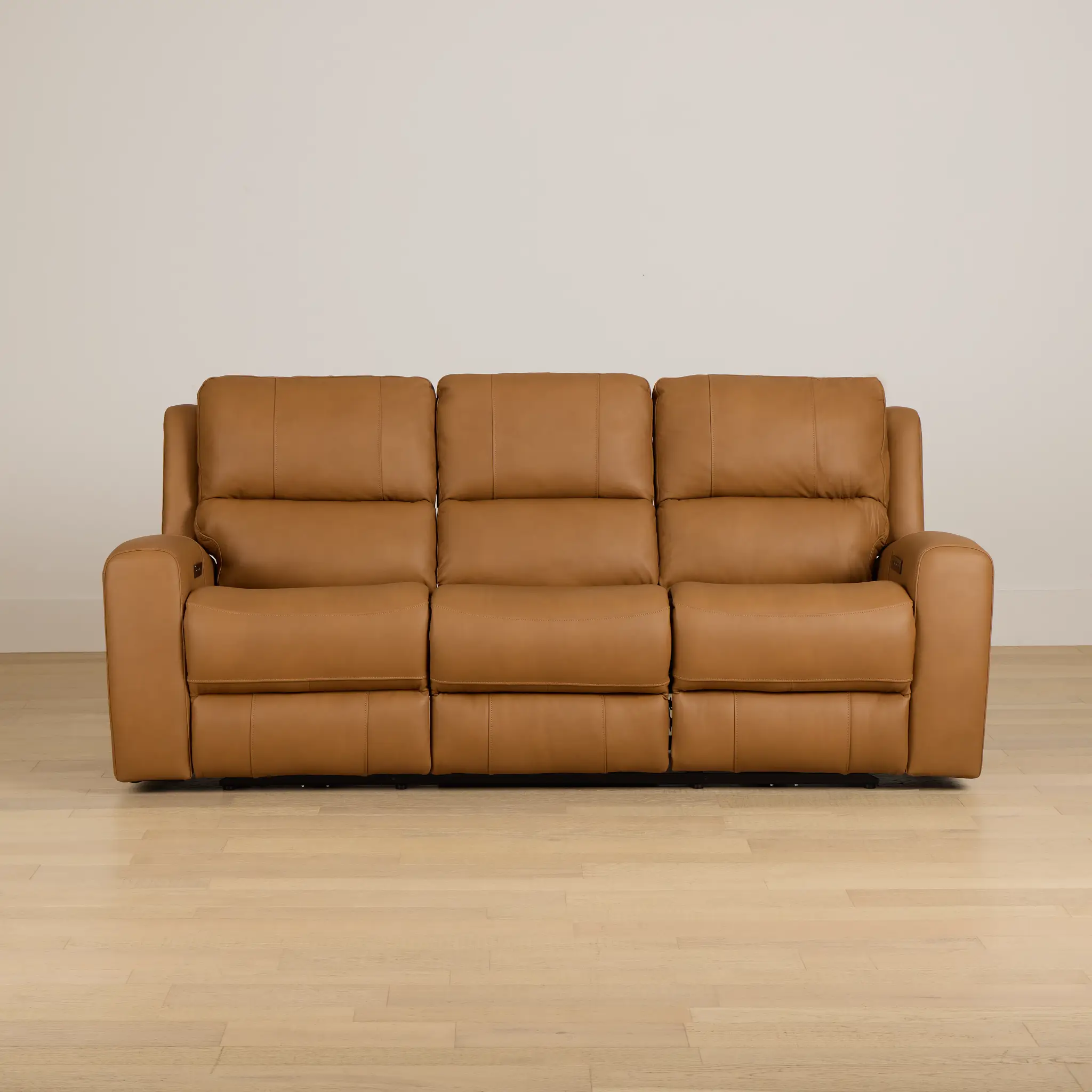 Summit Light Brown Lthr/vinyl Power Reclining Sofa W/ Power Headrest Summit Light Brown Lthr/vinyl Power Reclining Sofa W/ Power Headrest