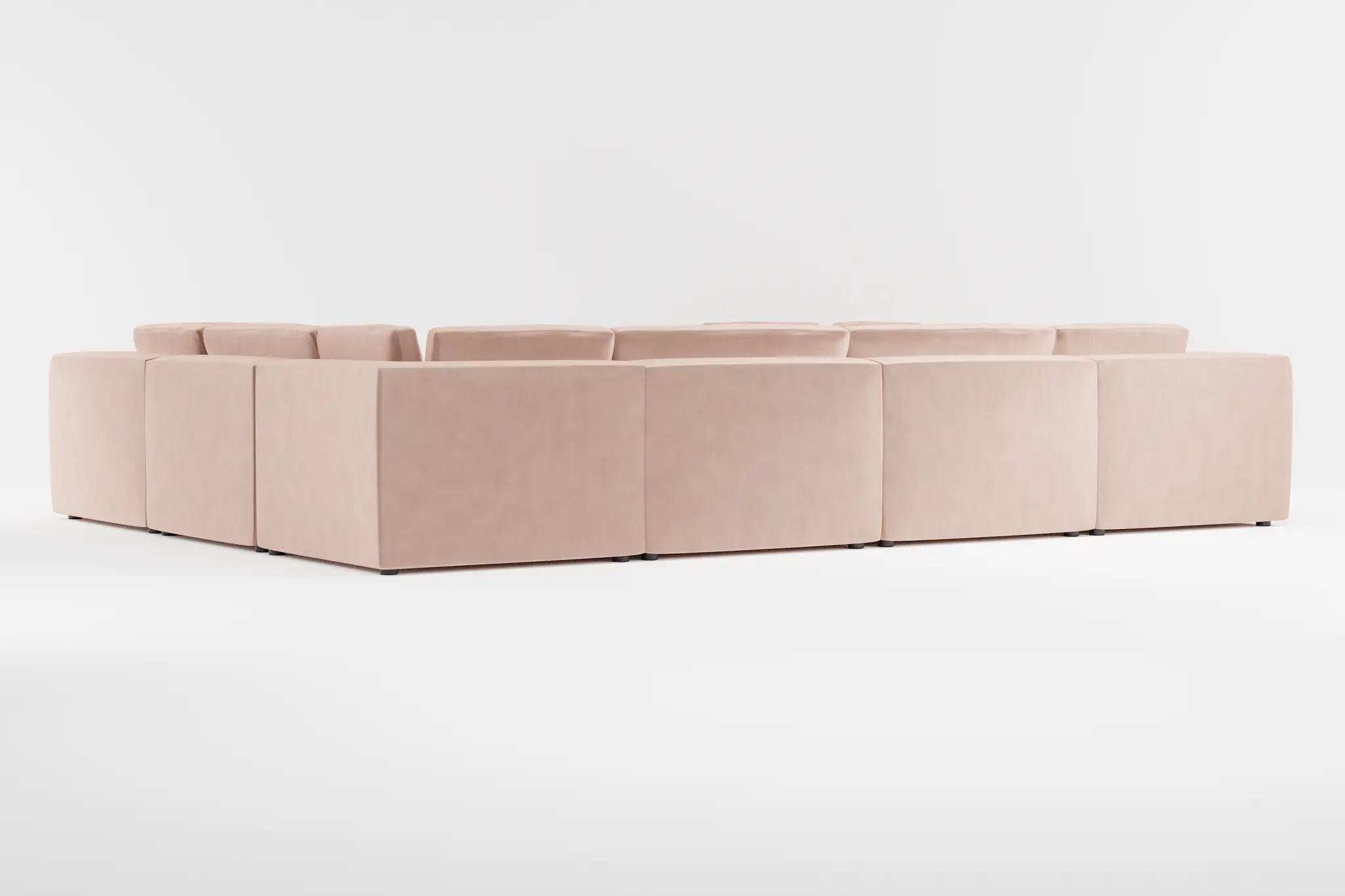 Destin Joya Light Pink Velvet 8-piece Modular Sectional Destin Joya Light Pink Velvet 8-piece Modular Sectional