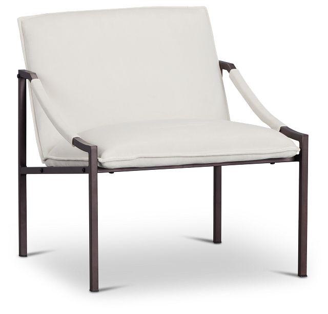 Penelope White Velvet Accent Chair