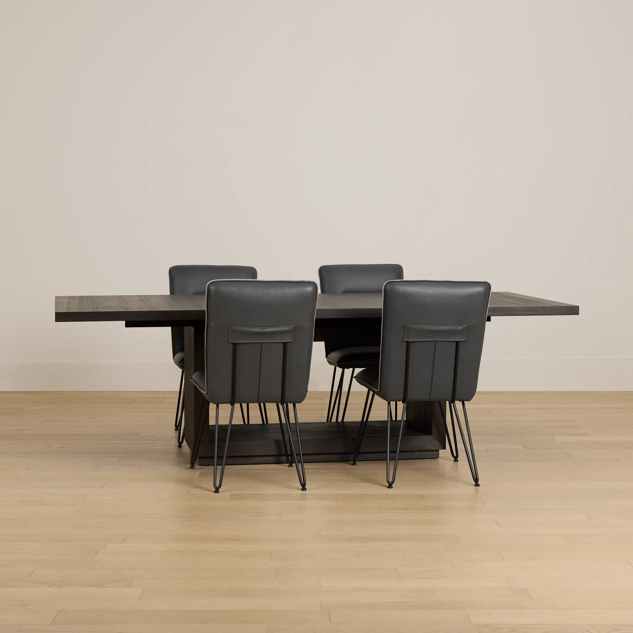 Madden Dark Tone Table & 4 Upholstered Chairs