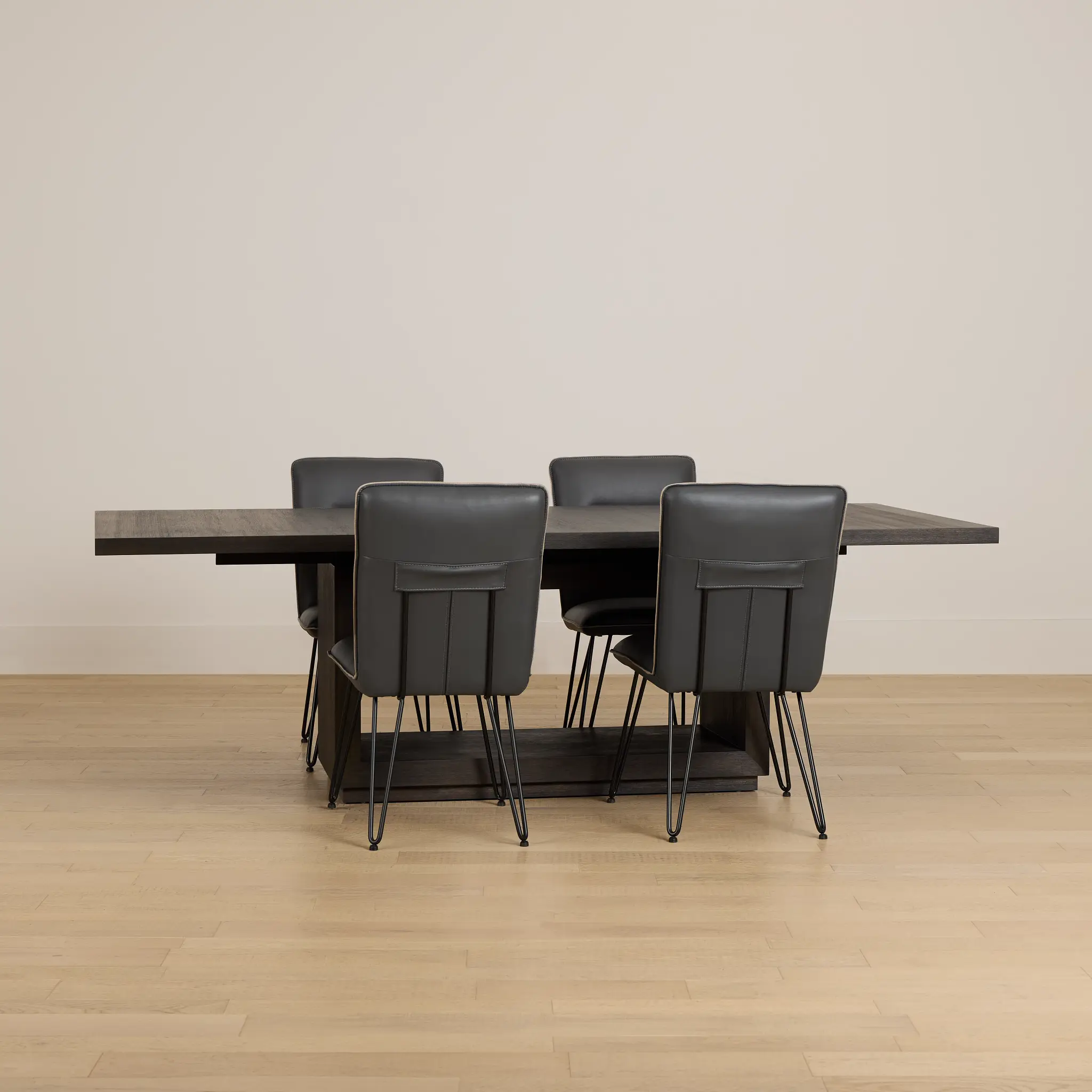 Madden Dark Tone Table & 4 Upholstered Chairs Madden Dark Tone Table & 4 Upholstered Chairs