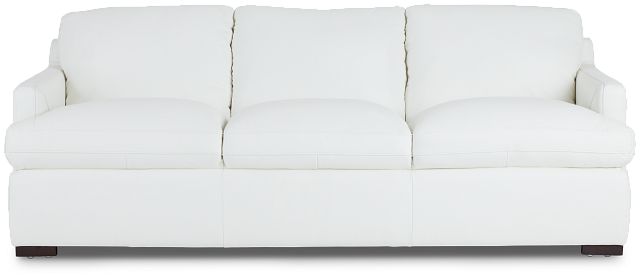 Amari White Leather Sofa