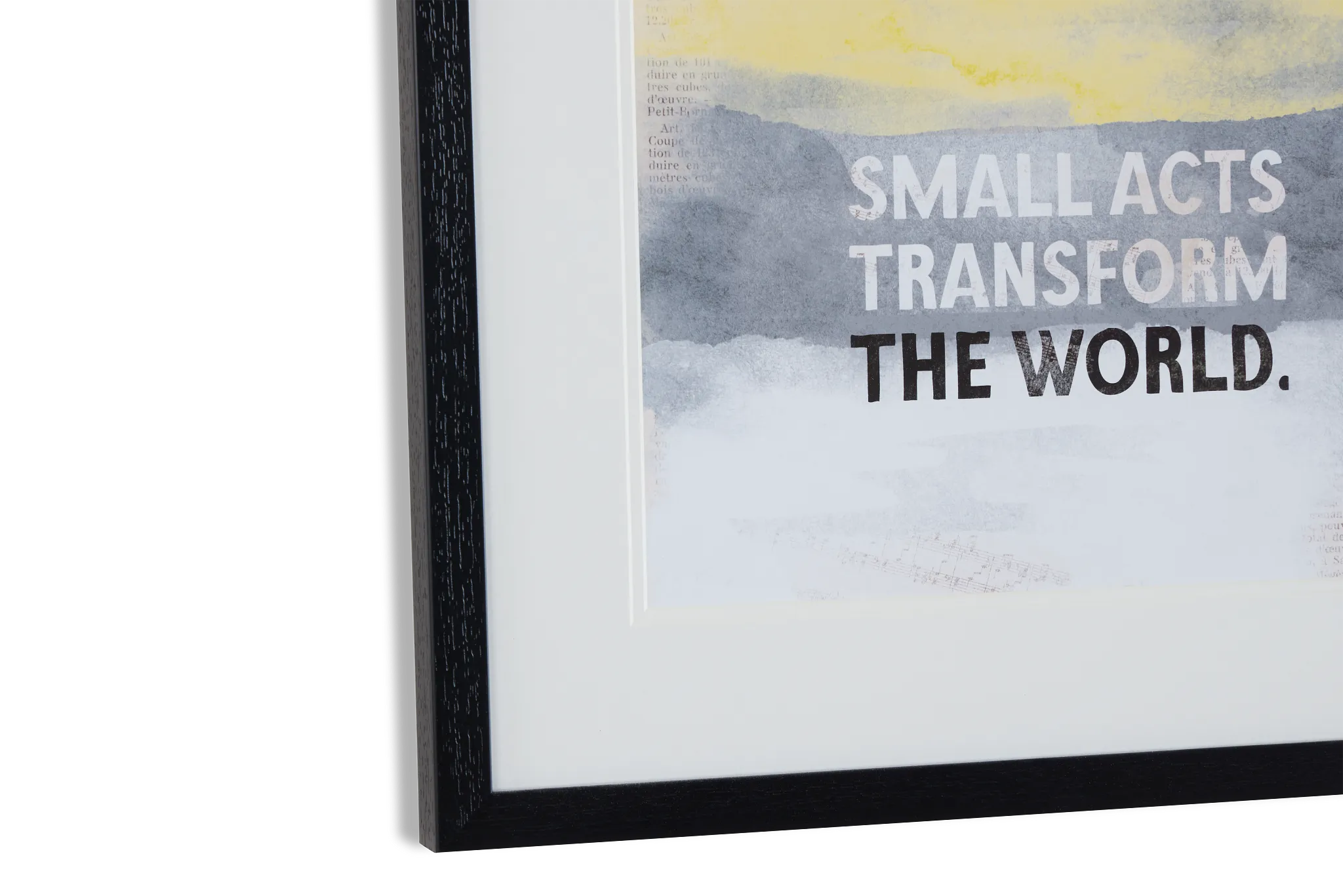 World Yellow Framed Wall Art