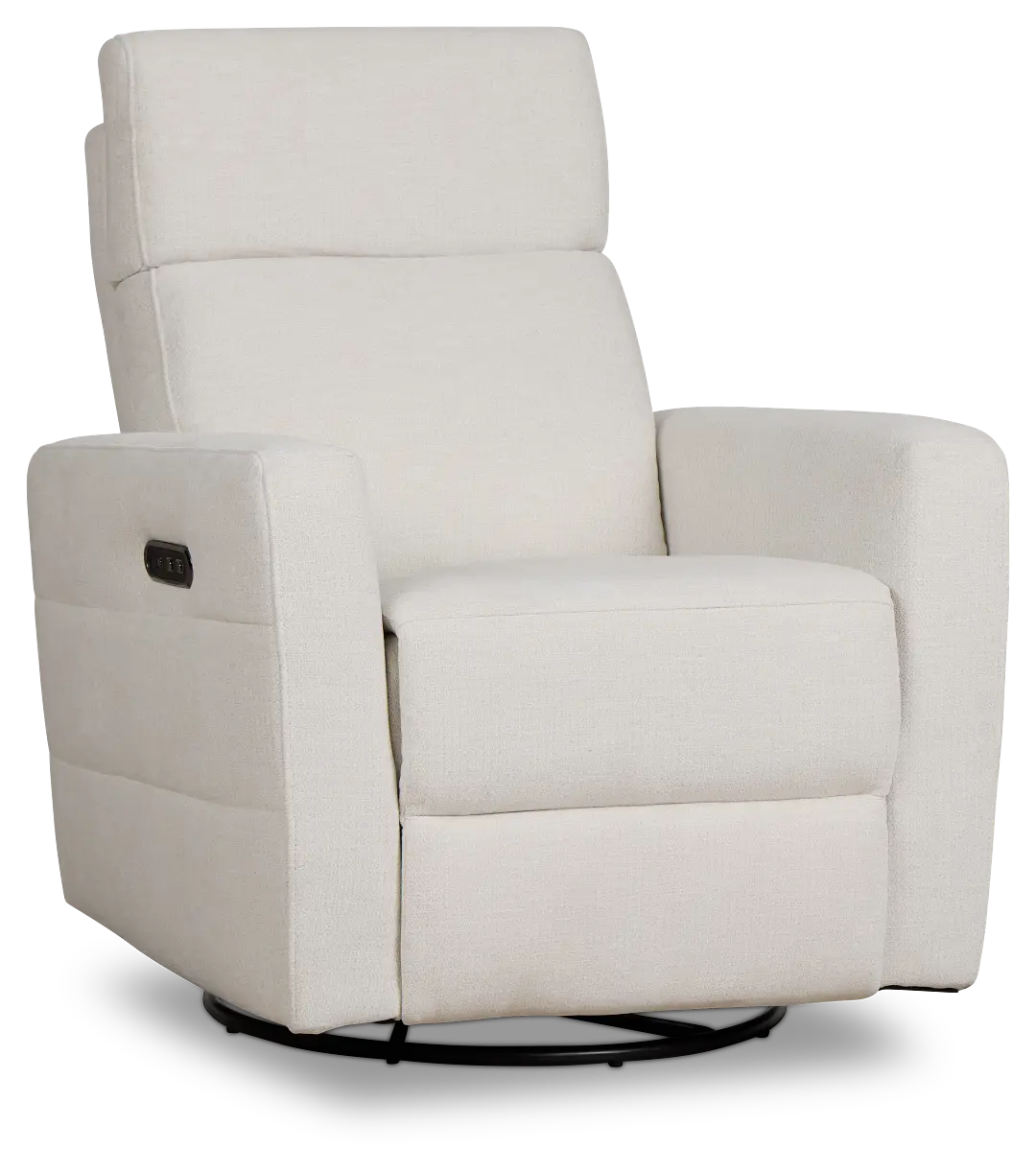 Rae White Fabric Power Swivel Glider Recliner Rae White Fabric Power Swivel Glider Recliner