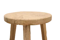 Nash Light Tone Round Accent Stool