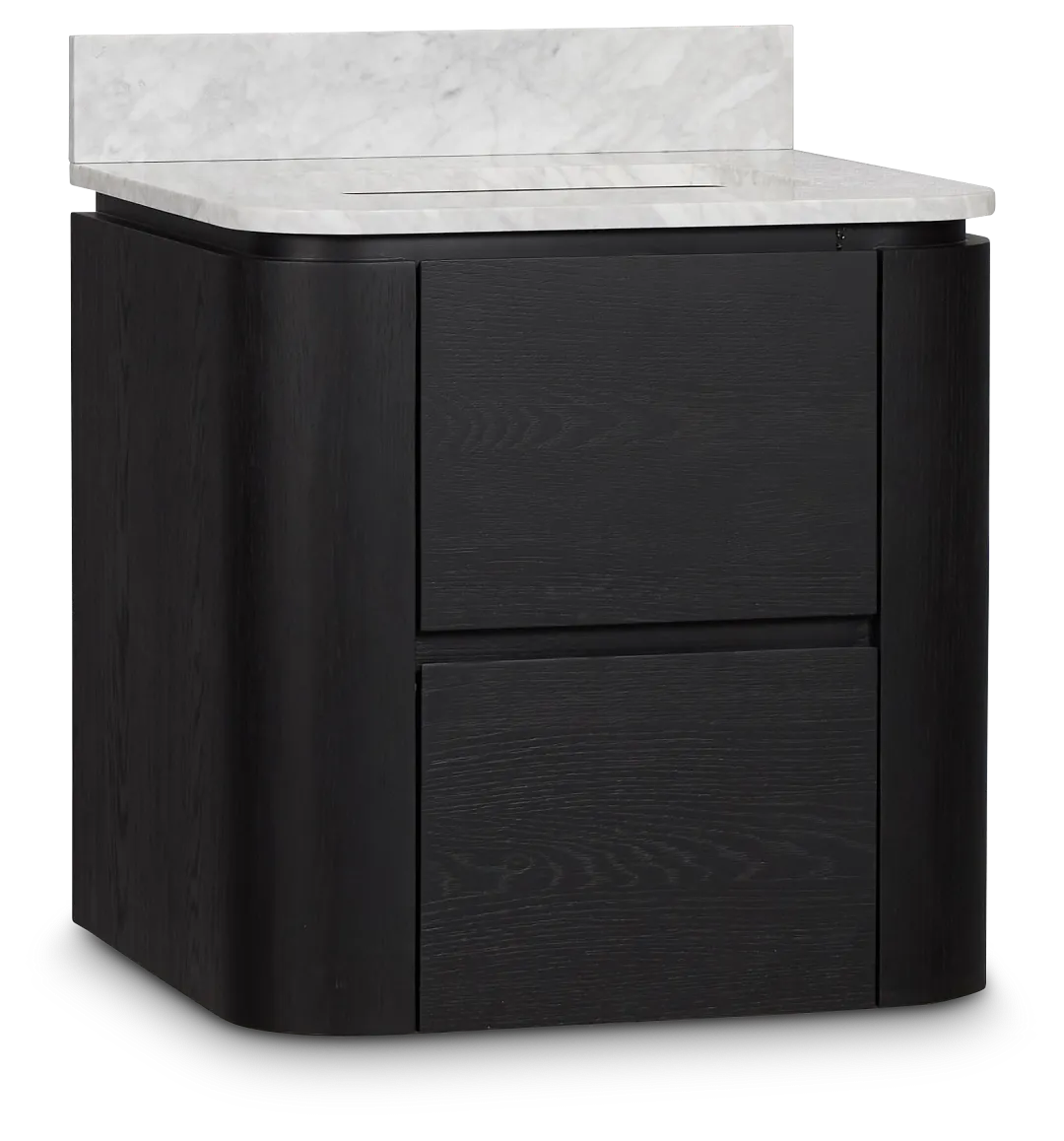 Nomad Black 24" Floating Bathroom Vanity