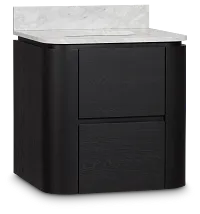 Nomad Black 24" Floating Bathroom Vanity