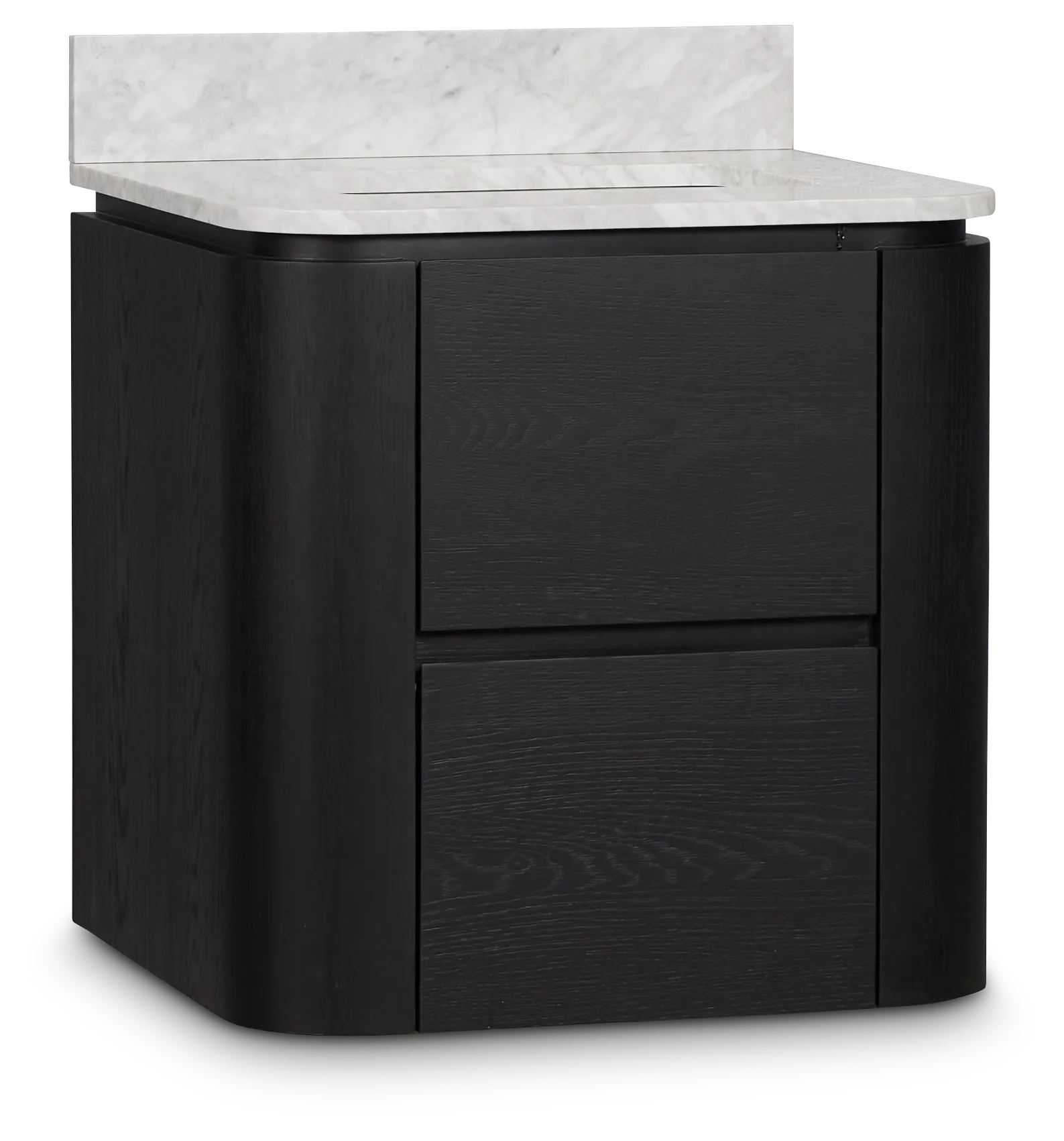 Nomad Black 24" Floating Bathroom Vanity