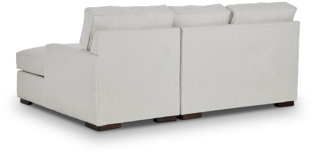 Austin White Fabric Right Chaise Sectional