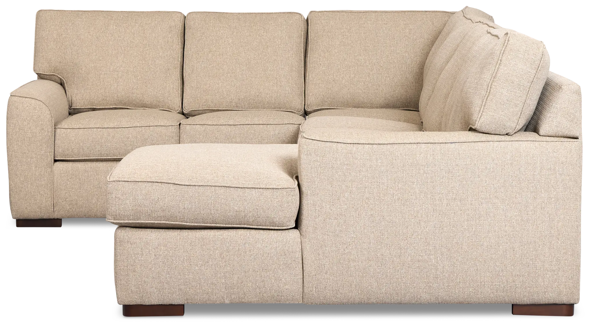 Sinclair Brown Fabric Medium Right Chaise Sectional Sinclair Brown Fabric Medium Right Chaise Sectional