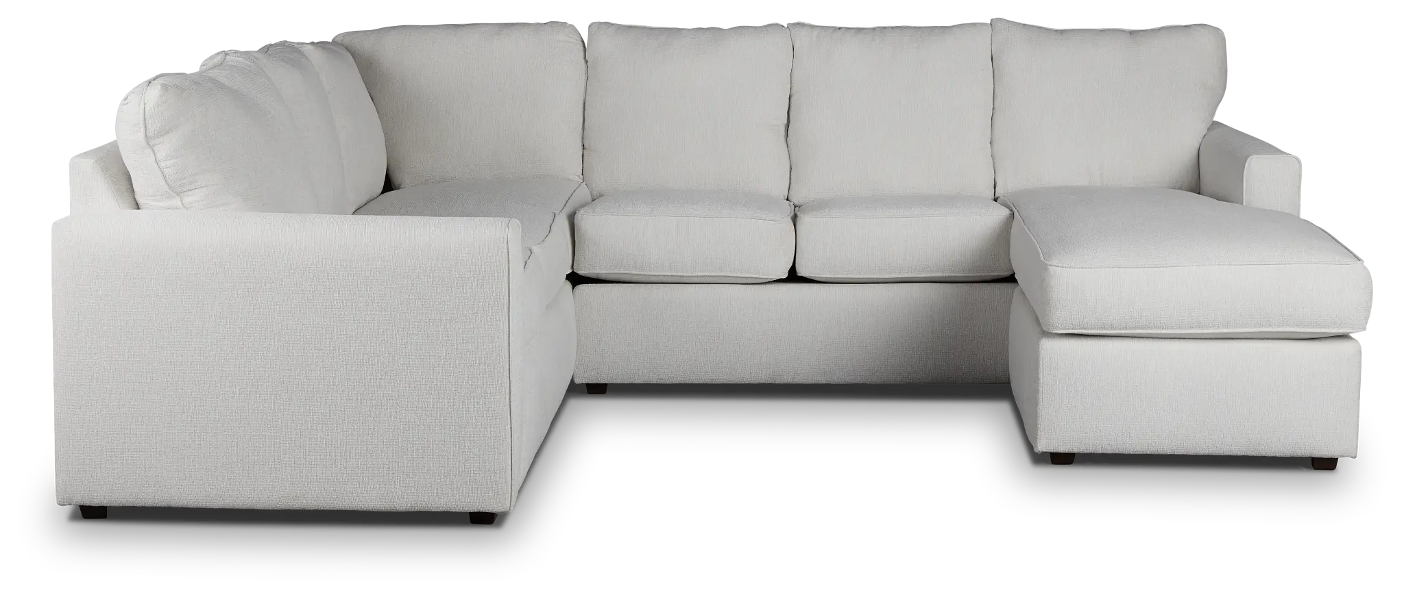 Avalon White Fabric Right Chaise Sectional Avalon White Fabric Right Chaise Sectional