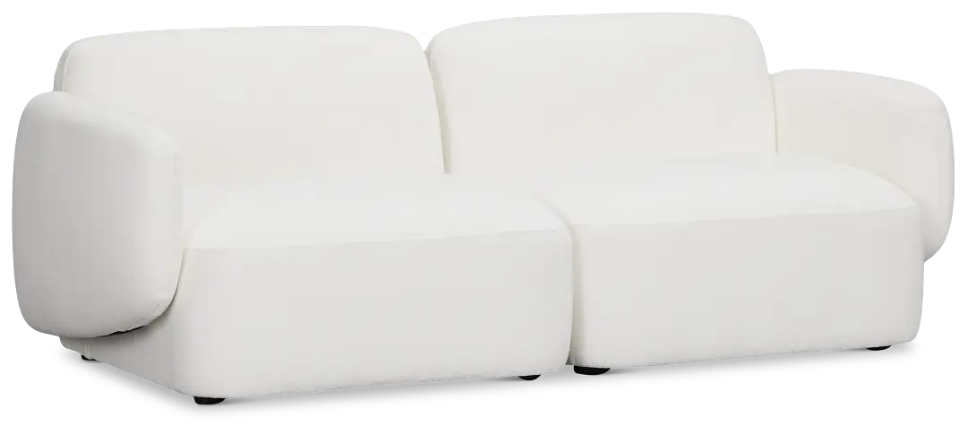 Halsey White Fabric 2-piece Modular Sofa Halsey White Fabric 2-piece Modular Sofa