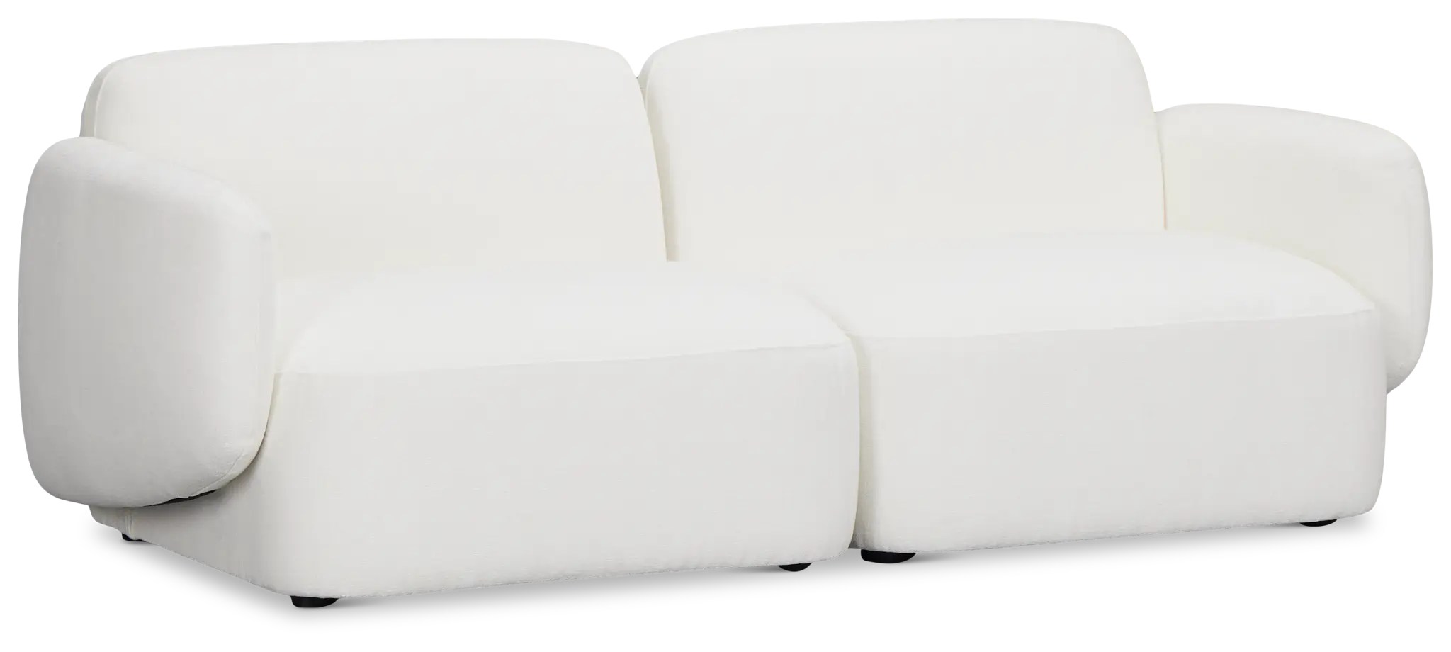 Halsey White Fabric 2-piece Modular Sofa Halsey White Fabric 2-piece Modular Sofa