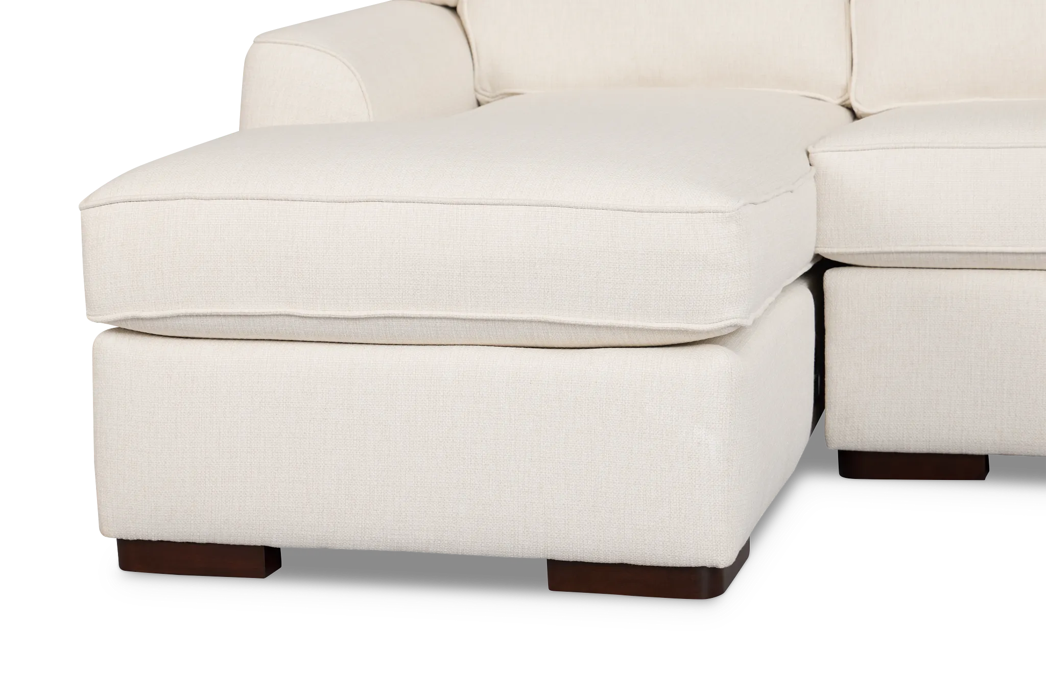 Sinclair Light Beige Fabric Small Left Chaise Sectional