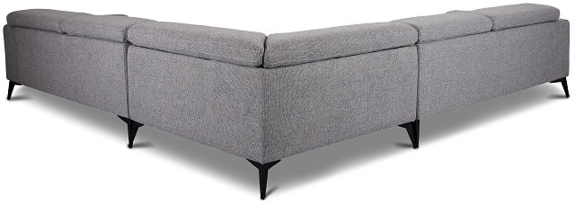 Alina Dark Gray Fabric Small Two-arm Sectional