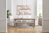 Destination Light Tone 84" Table & 4 Skirted Chairs