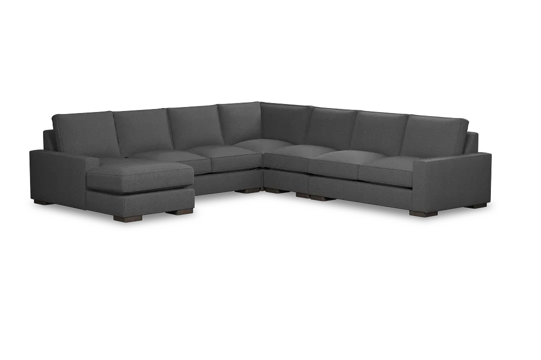 Edgewater Delray Dark Gray Large Left Chaise Sectional