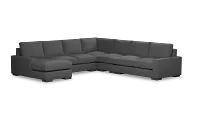 Edgewater Delray Dark Gray Large Left Chaise Sectional