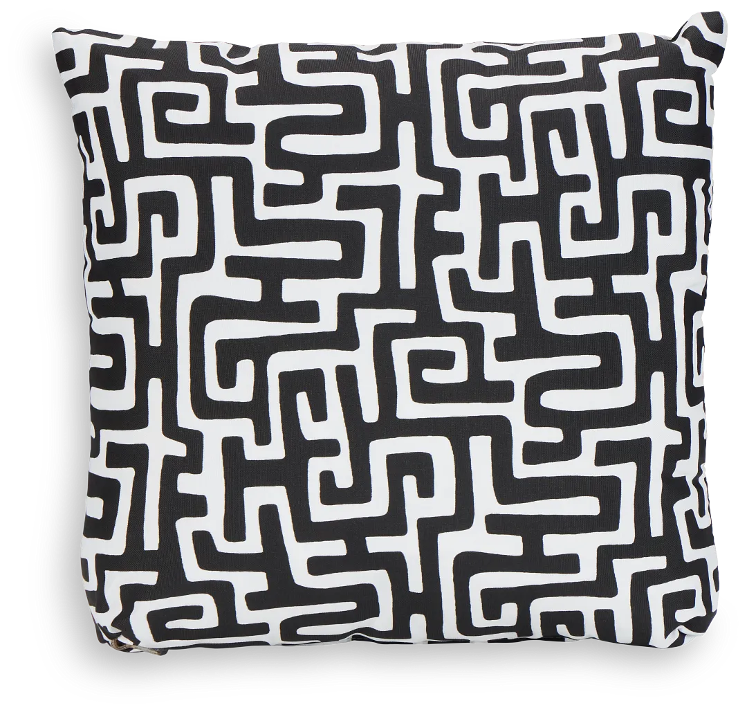 Enid Black 18" Indoor/outdoor Accent Pillow
